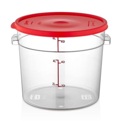 GastroPlast GRP-6 Polipropilen Yuvarlak Saklama Kabı, 6 L - 1