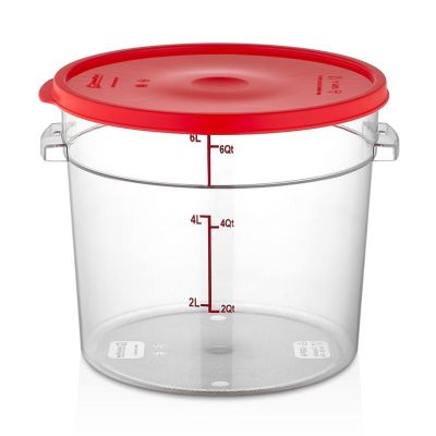 GastroPlast GRPP-12 Polipropilen Yuvarlak Saklama Kabı, 12 L - 1