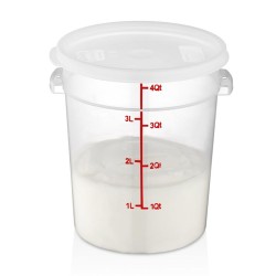GastroPlast GRPP-4 Polypropylene Round Storage Container, 4.2 L - GastroPlast