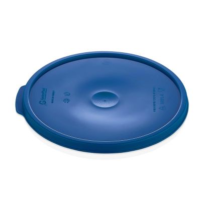 GastroPlast GRPPL-12 Polipropilen Yuvarlak Saklama Kabı Kapağı, Mavi - 1