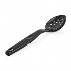 GastroPlast GSK-02 Polycarbonate Perforated Serving Spoon, Black - GastroPlast