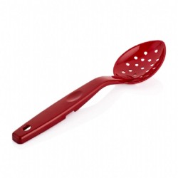 GastroPlast GSK-02 Polycarbonate Perforated Serving Spoon, Red - GastroPlast