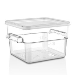 GastroPlast GSP-2 حاوية تخزين مربعة الشكل من البولي كربونات، 1.9 لتر - GastroPlast