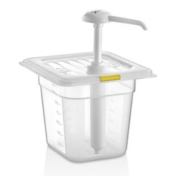 GastroPlast Пластиковый диспенсер для горчицы, 2 л, прозрачный - GastroPlast