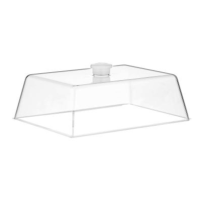 GastroPlast Polikarbonat Fanus, 20x26 cm, Beyaz Kulplu - 1