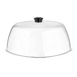 GastroPlast Polikarbonat Fanus, 30 cm, Siyah Kulplu - 1