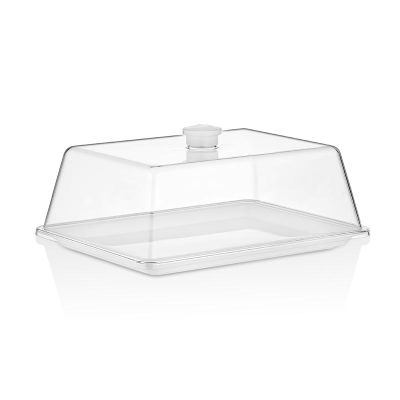 GastroPlast Polycarbonate Fan Tray, 20x26 cm, White - GastroPlast