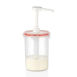 GastroPlast موزع صلصة مستدير، 1.5 لتر، شفاف - GastroPlast