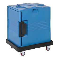 GastroPlast TCB 600C Thermobox Taşıma Arabası, 680x540x160 mm, Siyah - GastroPlast