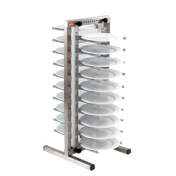 GastroPlast TIS-20 حامل تكديس الألواح، 20 لوحة، 720 × 720 × 720 × 1820 مم - GastroPlast