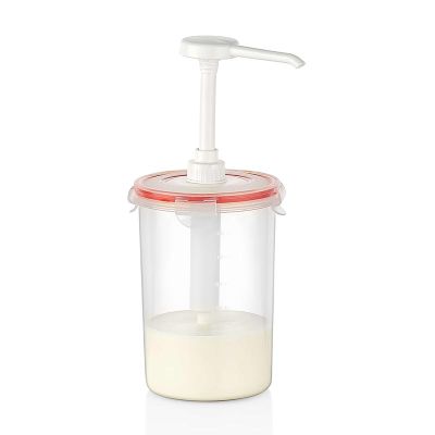 GastroPlast Yuvarlak Sos Dispenseri, 1.5 L, Şeffaf - 1