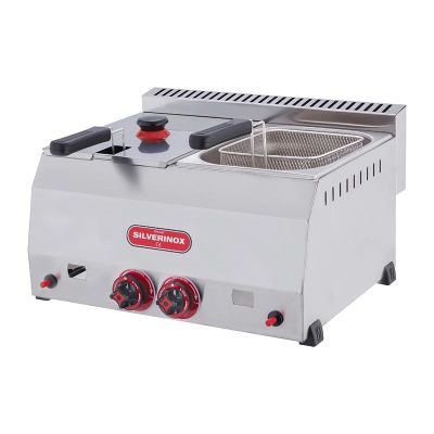 SilverInox 2703 Fritöz, 5+5 L, Doğalgazlı - 1