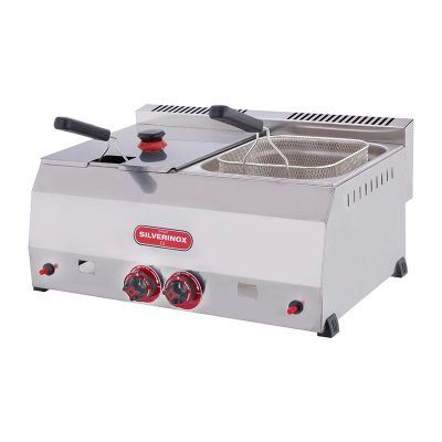 SilverInox 2705 Fritöz, 8+8 L, Doğalgazlı - 1