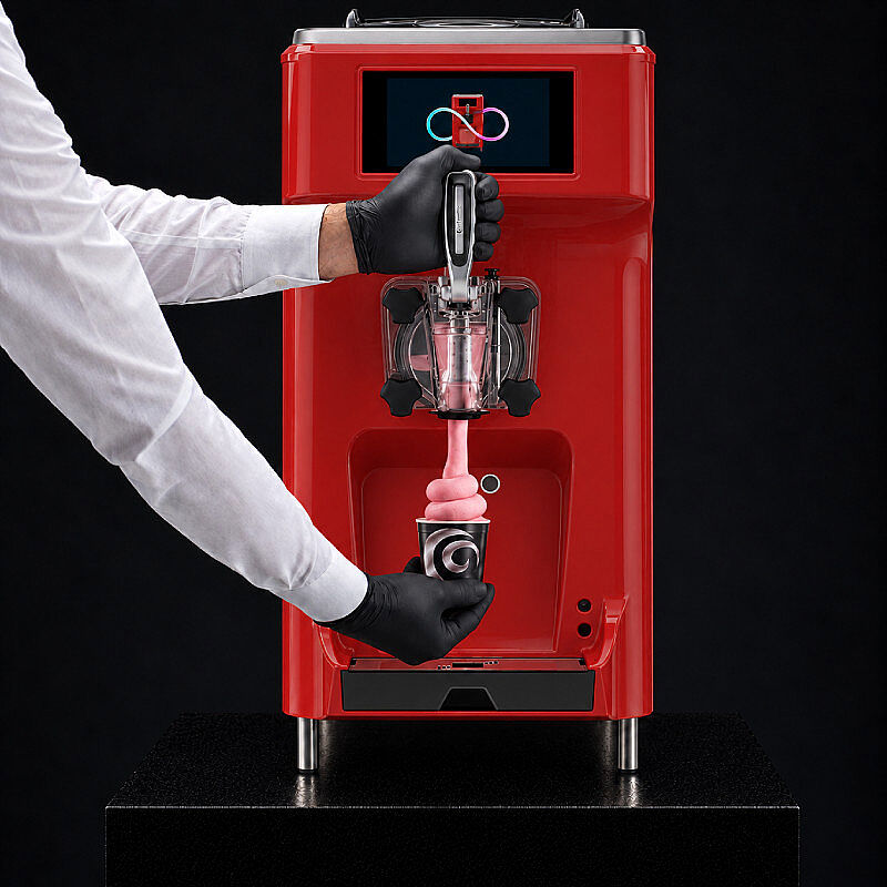 Gelmatic Giotto 12 Soft Dondurma Makinesi, Kırmızı - Gelmatic