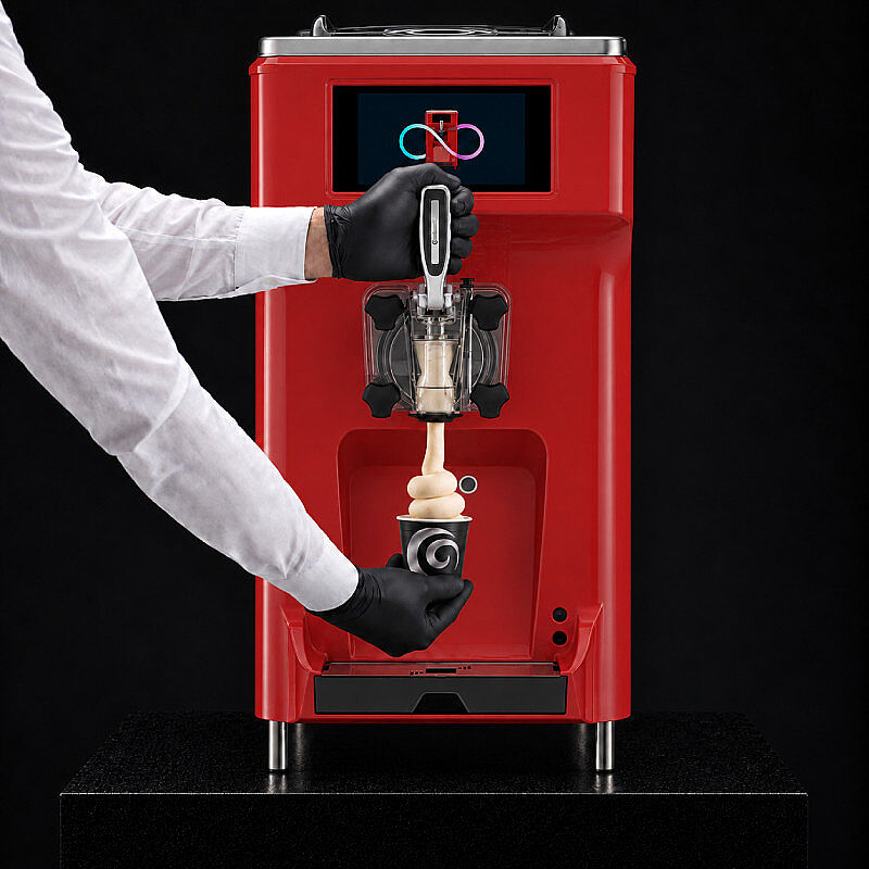 Gelmatic Giotto 12 Soft Dondurma Makinesi, Kırmızı - Gelmatic