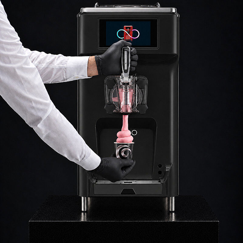 Gelmatic Giotto 12 Soft Dondurma Makinesi, Siyah - Gelmatic