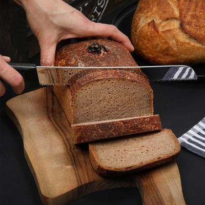 Glanz Нож для круассанов и хлеба с пластиковой ручкой, 23 см - Glanz