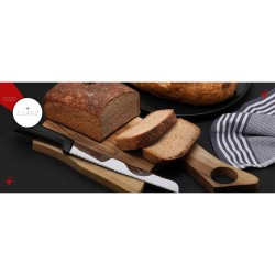 Glanz Plastik Saplı Tırtıklı Kruvasan ve Ekmek Bıçağı, 23 cm - Thumbnail