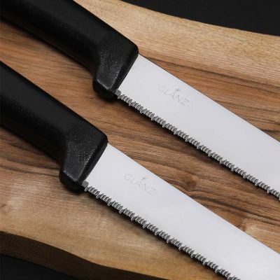 Glanz Plastik Saplı Tırtıklı Kruvasan ve Ekmek Bıçağı, 35 cm - 3