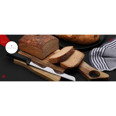 Glanz Plastik Saplı Tırtıklı Kruvasan ve Ekmek Bıçağı, 35 cm - 4