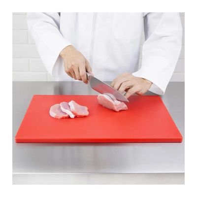 GNÇ Plastik Polietilen Kesme Tahtası, 40x30x2 cm, Kırmızı - GNÇ Plastik