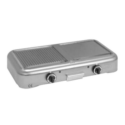 Öztiryakiler Yarı Oluklu Compact Grill Plate, 75x40 cm, Elektrikli - 1