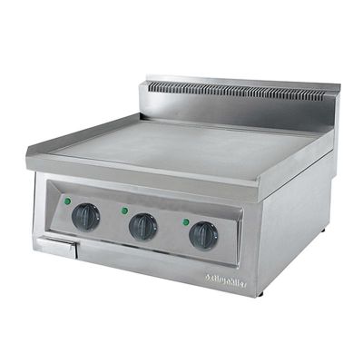 Öztiryakiler Set Üstü Düz Grill Plate, 70x65 cm, Krom, Elektrikli - 1