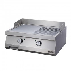 Öztiryakiler Set Üstü Yarı Oluklu Grill Plate, 80x90 cm, Elektrikli - Öztiryakiler