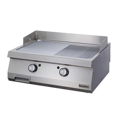 Öztiryakiler Yarı Oluklu Elektrikli Grill Plate, 80x90 cm, Krom - 1