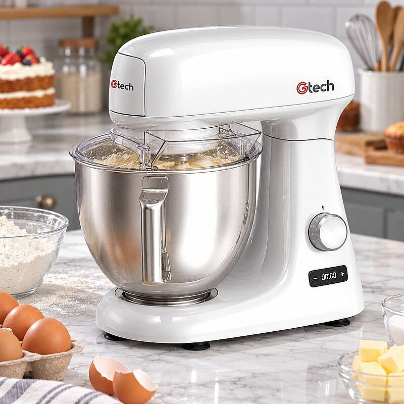 Gtech EF708-S Professional Krom Set Üstü Mikser, 4.8 L, Beyaz - Gtech