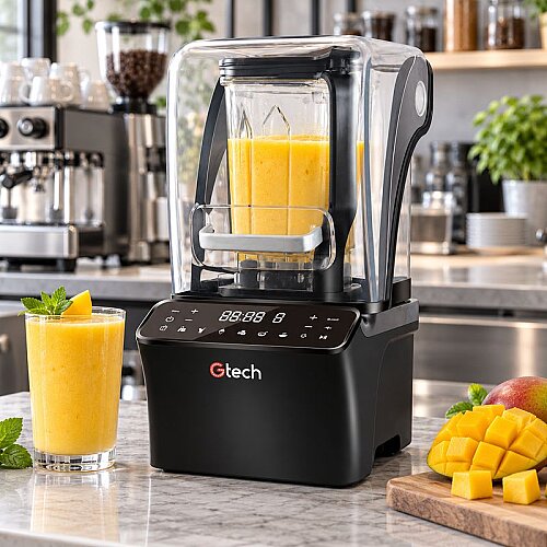 Gtech GT-E8 Gürültü Önleyici Kapaklı Dijital Bar Blender, 1.2 L, 1500 W, Siyah - 4