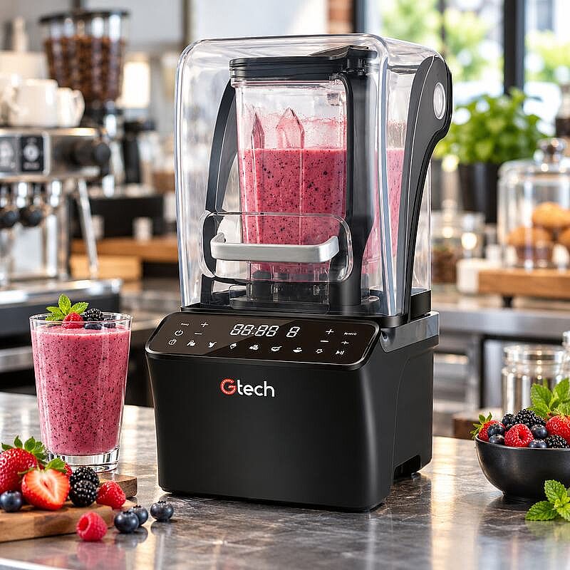 Gtech GT-E8 Bar Blender, Noise Cancelling Cover, 1.2 L, 1500 W, Black - Gtech
