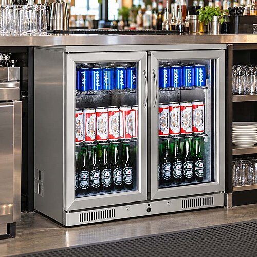 Gtech SC-208F-S Paslanmaz Çelik Kasa Bar Arkası Şişe Soğutucu Dolap, 2 Kapılı, 228 L - 2