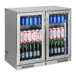 Gtech SC-228F-S Behind Bar Bottle Cooler Cabinet, 2 Doors, Stainless Steel Case, 228 L - Gtech