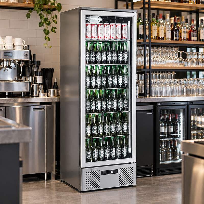 Gtech SC-293F-S Шкаф для охлаждения бутылок за барной стойкой, тип Upright, однодверный, 293 л, Inox - Gtech