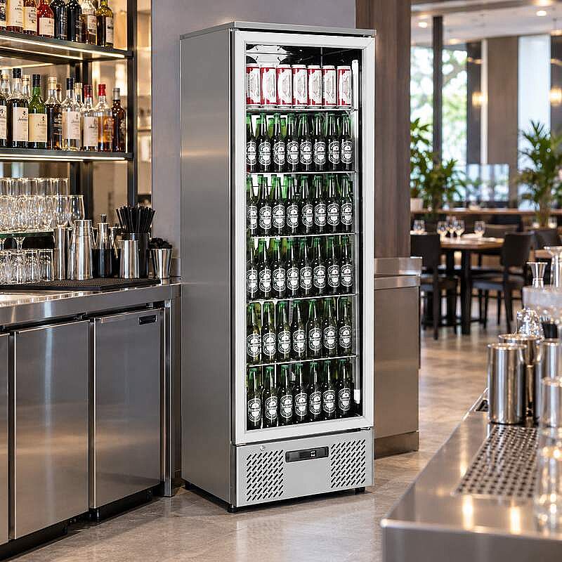 Gtech SC-293F-S Шкаф для охлаждения бутылок за барной стойкой, тип Upright, однодверный, 293 л, Inox - Gtech