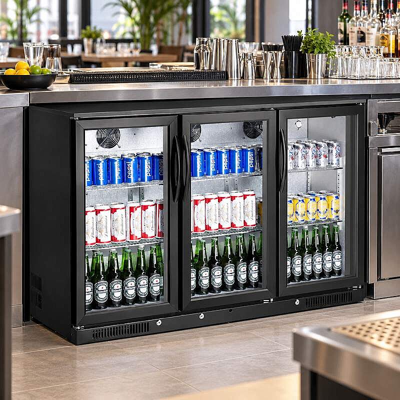 Gtech SC-318F Bar Arkası Şişe Soğutucu Dolap, 3 Kapılı - Gtech