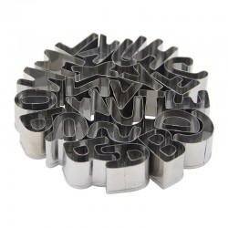 Gurmeaid Alphabetical Pastry Cutter, 26 Pieces - Gurmeaid