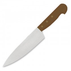Gurmeaid Chef Knife, Plastic Handle, 23 cm, Brown - Gurmeaid