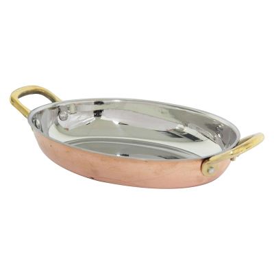 Gurmeaid İçi Paslanmaz Oval Yumurta Sahanı, 16 cm, Bakır - 1