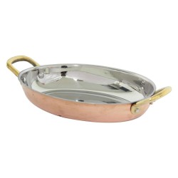 Gurmeaid İçi Paslanmaz Oval Yumurta Sahanı, 16 cm, Bakır - Gurmeaid