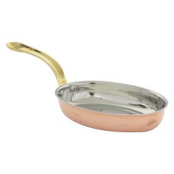 Gurmeaid İçi Paslanmaz Oval Yumurta Sahanı, 16x3.75 cm, Bakır - Gurmeaid