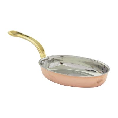Gurmeaid İçi Paslanmaz Oval Yumurta Sahanı, 18.5 cm, Bakır - 1