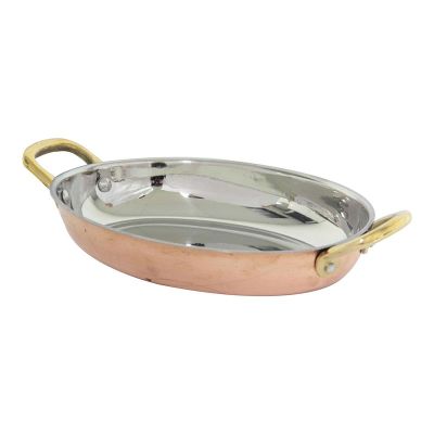 Gurmeaid İçi Paslanmaz Oval Yumurta Sahanı, 20.75 cm, Bakır - 1