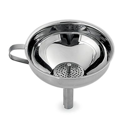 Gurmeaid Paslanmaz Çelik Süzgeçli Huni, 12 cm - 1