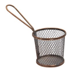 Gurmeaid Round Presentation Basket, 9x9 cm, Antique Copper - Gurmeaid