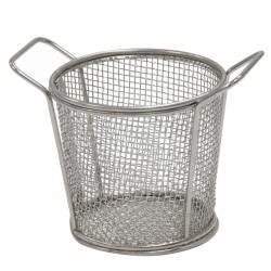 Gurmeaid Stainless Steel Double Handle Presentation Basket, 9x9 cm - Gurmeaid