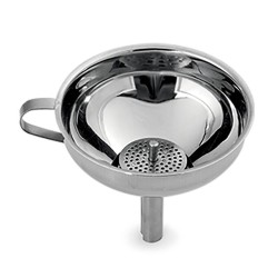 Gurmeaid Stainless Steel Funnel with Strainer, 12 cm - Gurmeaid