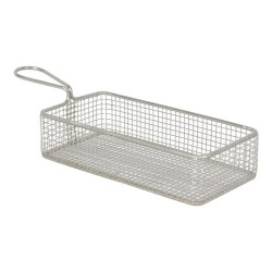 Gurmeaid Stainless Steel Rectangular Presentation Basket, 21.5 cm - Gurmeaid