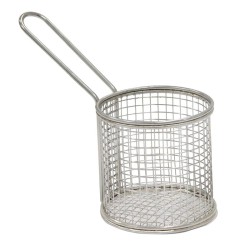 Gurmeaid Stainless Steel Round Presentation Basket, 9x9 cm - Gurmeaid